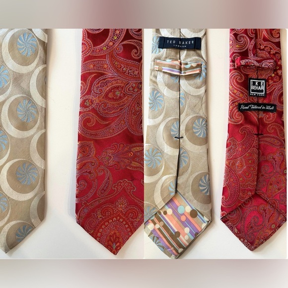Ted Baker and Ike Behar neckties pinwheels and paisley. - Picture 8 of 8